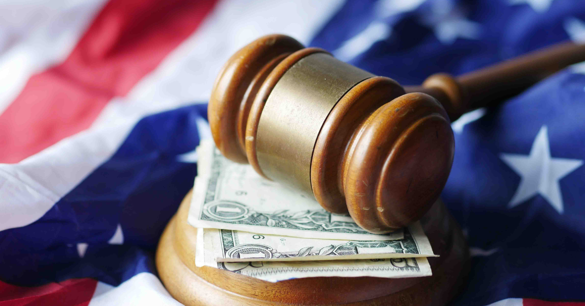 one big beautiful bill blog post. Gavel on a stack of money